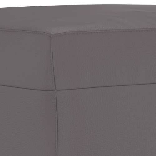 4-dijelni set sofa s jastucima sivi od umjetne kože - Siva s jastučićima i tabureom Cijena