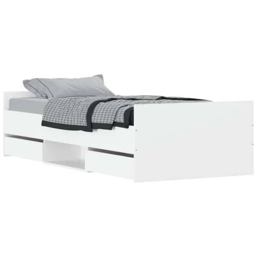 Okvir kreveta s uzglavljem i podnožjem bijeli 100 x 200 cm - Bijela 100 x 200 cm Cijena