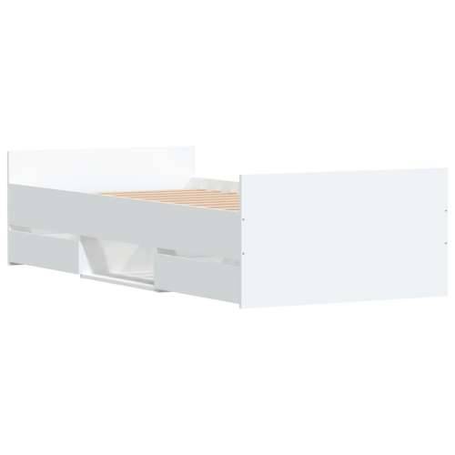 Okvir kreveta s uzglavljem i podnožjem bijeli 100 x 200 cm - Bijela 100 x 200 cm Cijena