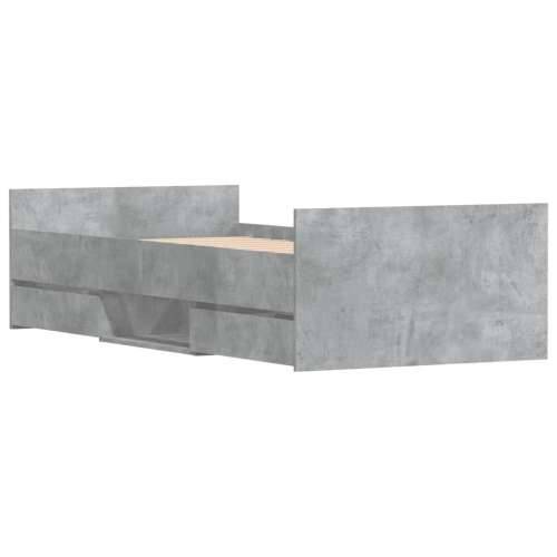 Okvir kreveta s uzglavljem i podnožjem boja betona 90 x 200 cm - Beton siva 90 x 200 cm Cijena
