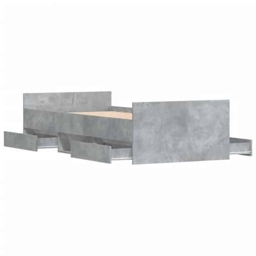 Okvir kreveta s uzglavljem i podnožjem boja betona 90 x 200 cm - Beton siva 90 x 200 cm Cijena