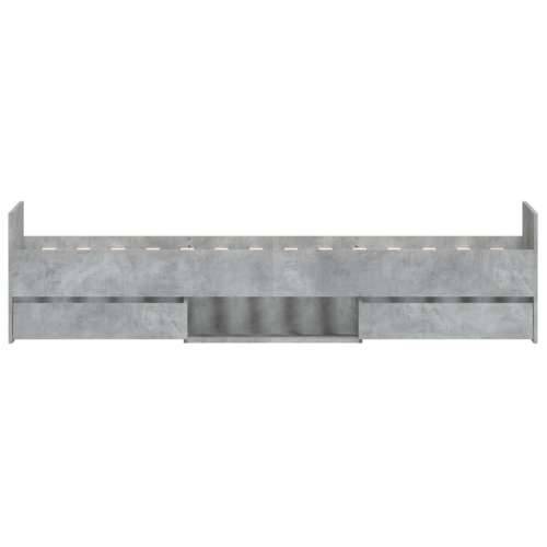 Okvir kreveta s uzglavljem i podnožjem boja betona 90 x 200 cm - Beton siva 90 x 200 cm Cijena