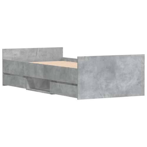 Okvir kreveta s uzglavljem i podnožjem boja betona 90 x 200 cm - Beton siva 90 x 200 cm Cijena