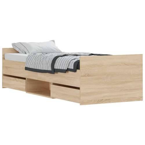 Okvir kreveta s uzglavljem i podnožjem boja hrasta 75 x 190 cm - sonoma hrast 75 x 190 cm Cijena