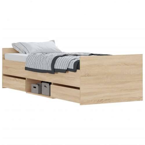 Okvir kreveta s uzglavljem i podnožjem boja hrasta 75 x 190 cm - sonoma hrast 75 x 190 cm Cijena