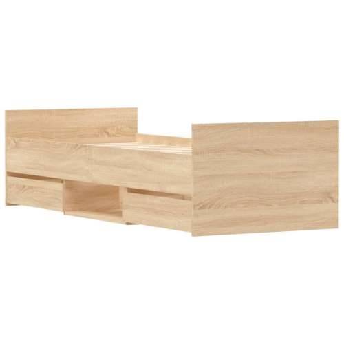 Okvir kreveta s uzglavljem i podnožjem boja hrasta 75 x 190 cm - sonoma hrast 75 x 190 cm Cijena