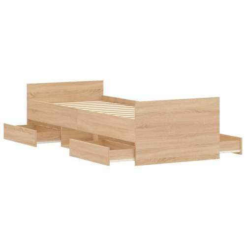 Okvir kreveta s uzglavljem i podnožjem boja hrasta 75 x 190 cm - sonoma hrast 75 x 190 cm Cijena