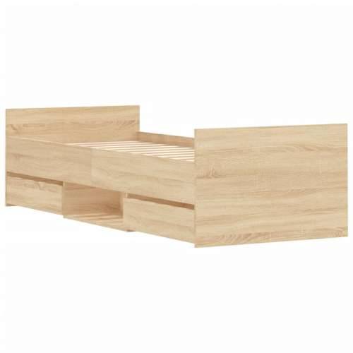 Okvir kreveta s uzglavljem i podnožjem boja hrasta 75 x 190 cm - sonoma hrast 75 x 190 cm Cijena