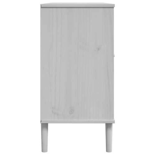 Komoda SENJA bijela izgled ratana 112x40x80 cm masivna borovina Bijela 1 Cijena