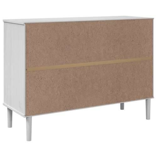 Komoda SENJA bijela izgled ratana 112x40x80 cm masivna borovina Bijela 1 Cijena