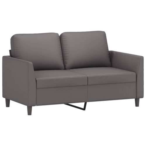 2-dijelni set sofa s jastucima sivi od umjetne kože - Siva s jastučićima Cijena