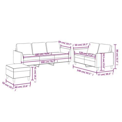 3-dijelni set sofa s jastucima sivi od umjetne kože - Siva s jastučićima i tabureom Cijena