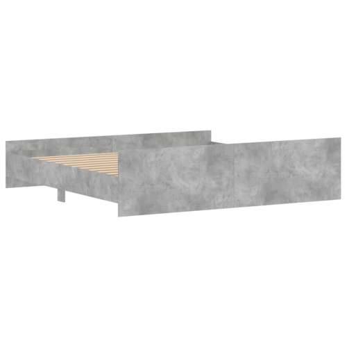 Okvir kreveta s uzglavljem i podnožjem boja betona 200x200 cm - Beton siva 200 x 200 cm Cijena