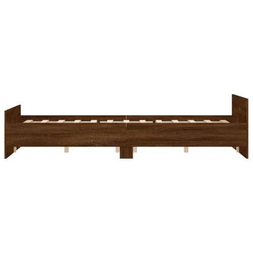 Okvir kreveta s uzglavljem i podnožjem boja hrasta 150x200 cm - Smeđi hrast 150 x 200 cm Cijena