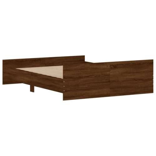 Okvir kreveta s uzglavljem i podnožjem boja hrasta 150x200 cm - Smeđi hrast 150 x 200 cm Cijena