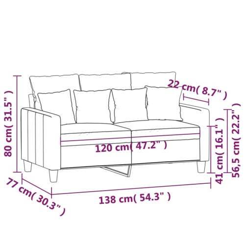 Dvosjed od tkanine tamnosivi 120 cm - Tamno siva 120 cm Cijena