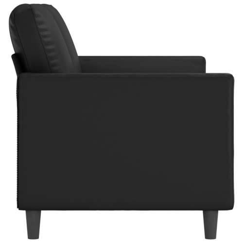 Dvosjed od tkanine crni 140 cm od umjetne kože - Crna 140 cm Cijena
