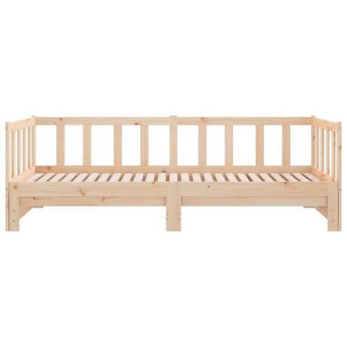 Dnevni krevet na razvlačenje 90 x 190 cm od masivne borovine - Prirodna 90 x 190 cm Cijena