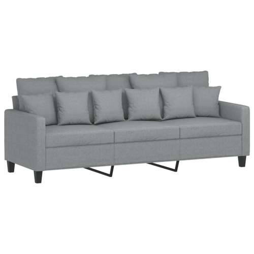 2-dijelni set sofa s jastucima svjetlosivi od tkanine - Svjetlosiva s jastučićima Cijena