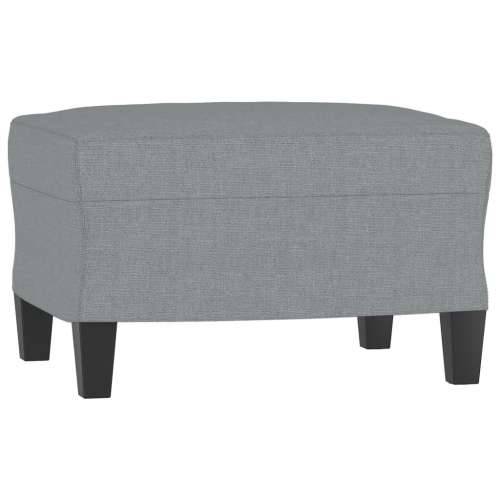 3-dijelni set sofa s jastucima svjetlosivi od tkanine - Svjetlosiva s jastučićima i tabureom Cijena