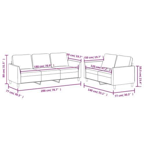 2-dijelni set sofa s jastucima krem od umjetne kože - Krema s jastučićima Cijena