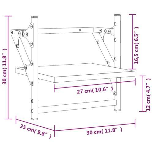 Zidne police s prečkama 2 kom boja hrasta sonome 30x25x30 cm - sonoma hrast 30 x 25 x 30 cm 2 1 Cijena