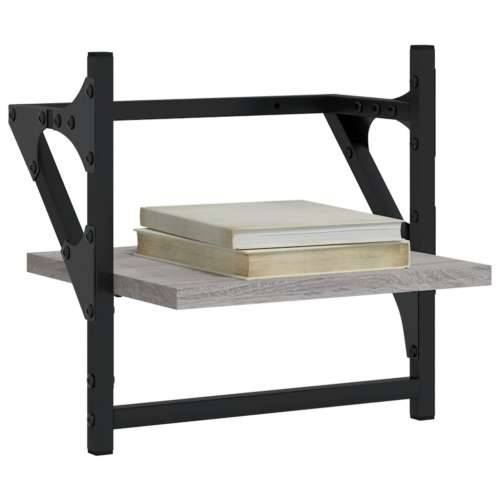 Zidne police s prečkama 2 kom boja hrasta sonome 30x25x30 cm - Sivi hrast sonoma 30 x 25 x 30 cm 2 1 Cijena