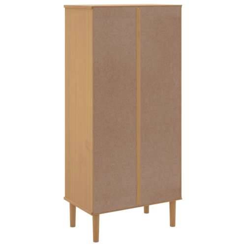 Regal za knjige SENJA izgled ratana smeđi 60x35x130 cm borovina - Smeđa 1 Cijena