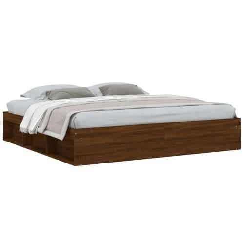 Okvir za krevet smeđi hrast 200 x 200 cm - Smeđi hrast 200 x 200 cm Cijena