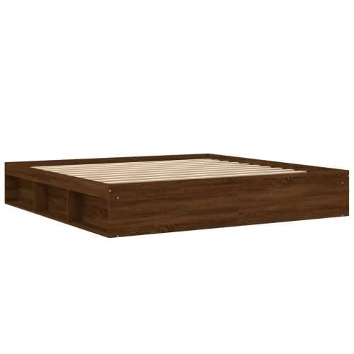 Okvir za krevet smeđi hrast 200 x 200 cm - Smeđi hrast 200 x 200 cm Cijena