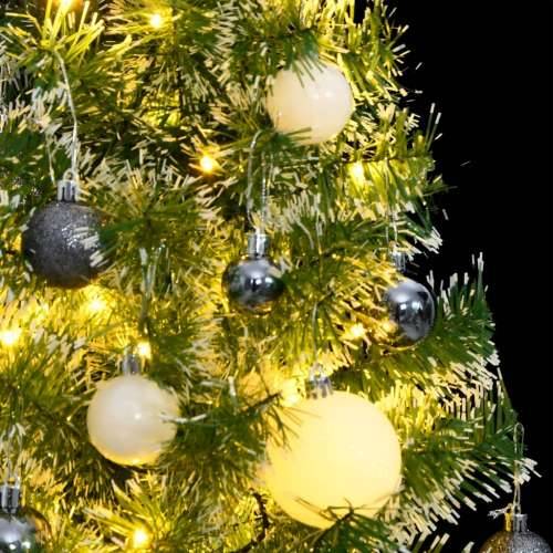 Umjetno božićno drvce 150 LED s kuglicama i snijegom 120 cm Cijena
