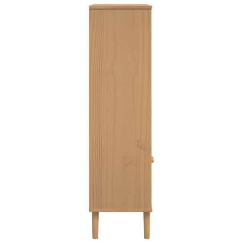 Regal za knjige SENJA izgled ratana smeđi 90x35x130 cm borovina - Smeđa 1 Cijena