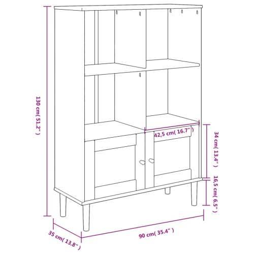Regal za knjige SENJA izgled ratana crni 90x35x130 cm borovina - Crna 1 Cijena