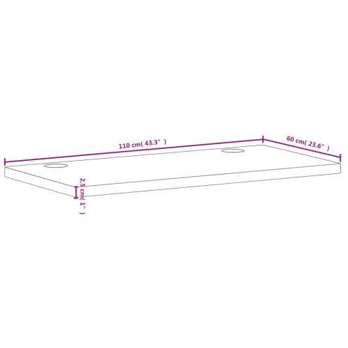 Ploča za radni stol 110 x 60 x 2,5 cm od masivne bukovine - Smeđa 110 x 60 x 2.5 cm Cijena