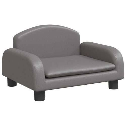 Krevet za pse sivo 50x40x30 cm od umjetne kože - Siva 50 x 40 x 30 cm Umjetna koža Cijena