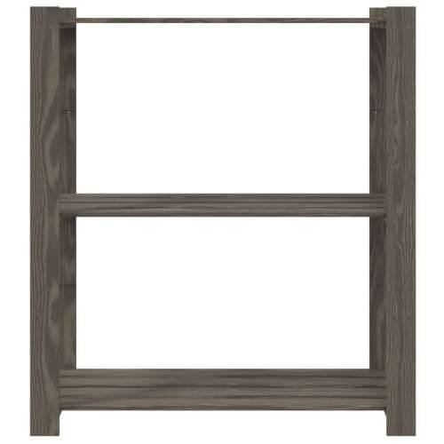 Stalak za pohranu 3 razina sivi 80x38x90 cm masivna borovina - Siva 80 x 38 x 90 cm 1 Cijena