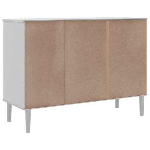 Komoda SENJA bijela izgled ratana 112x40x80 cm masivna borovina - Bijela 1 Cijena