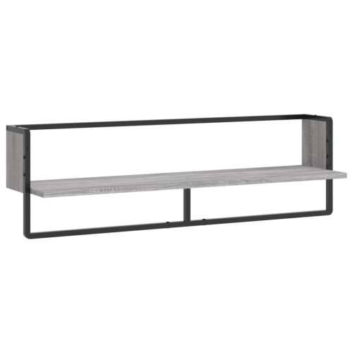 Zidna polica s prečkom boja hrasta sonome 100x25x30 cm - Sivi hrast sonoma 100 x 25 x 30 cm 1 Cijena