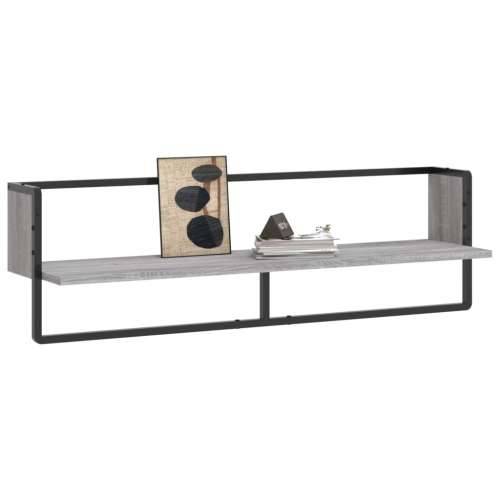 Zidna polica s prečkom boja hrasta sonome 100x25x30 cm - Sivi hrast sonoma 100 x 25 x 30 cm 1 Cijena
