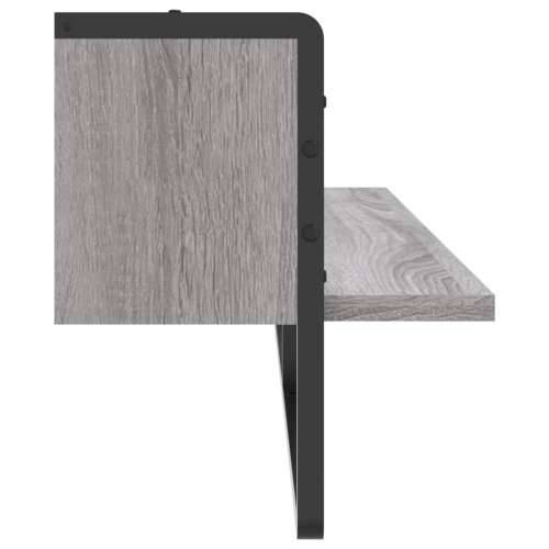 Zidna polica s prečkom boja hrasta sonome 100x25x30 cm - Sivi hrast sonoma 100 x 25 x 30 cm 1 Cijena