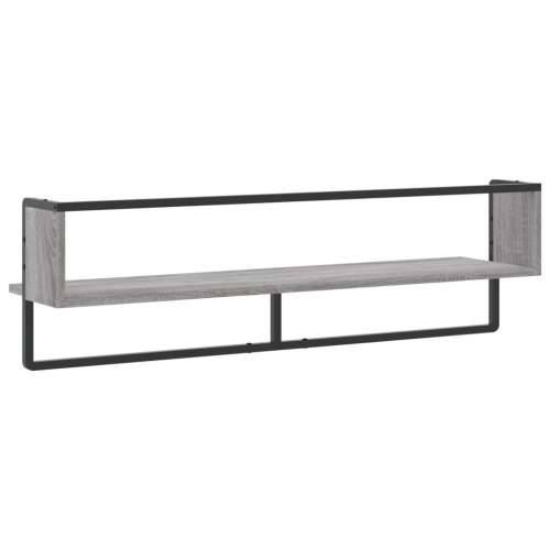 Zidna polica s prečkom boja hrasta sonome 100x25x30 cm - Sivi hrast sonoma 100 x 25 x 30 cm 1 Cijena