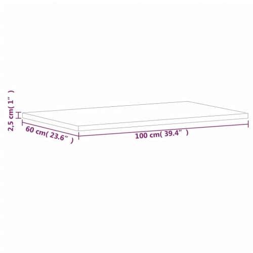 Stolna ploča 100 x 60 x 2,5 cm pravokutna od masivne bukovine - Smeđa 100 x 60 x 2.5 cm 1 Cijena