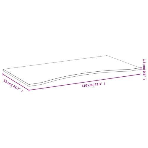Ploča za radni stol 110x55x1,5 cm od bambusa 110 x 55 x 1.5 cm Zakrivljeni Cijena