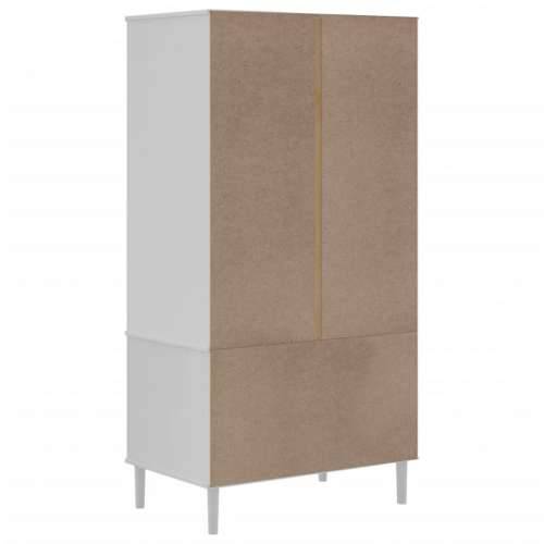 Komoda SENJA bijela izgled ratana 90x55x175 cm masivna borovina - Bijela 1 Cijena