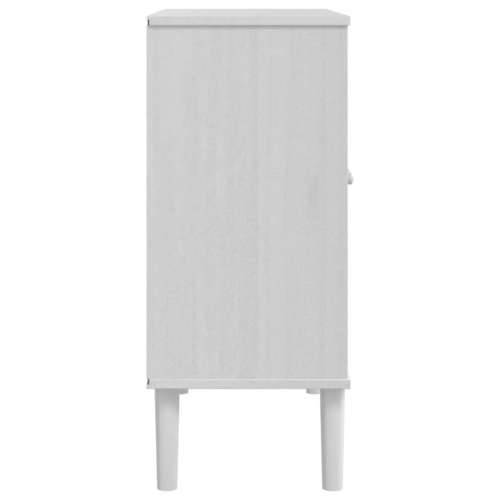 Komoda SENJA bijela izgled ratana 80x35x80 cm masivna borovina - Bijela 1 Cijena