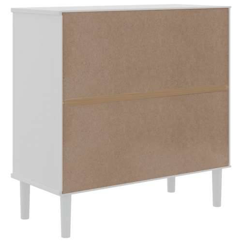Komoda SENJA bijela izgled ratana 80x35x80 cm masivna borovina - Bijela 1 Cijena
