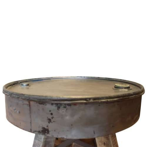 Stolić za kavu od miješanog recikliranog drva 60x45 cm srebrni - Srebrno 1 Cijena