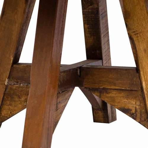Stolić za kavu od miješanog recikliranog drva 60x45 cm srebrni - Srebrno 1 Cijena