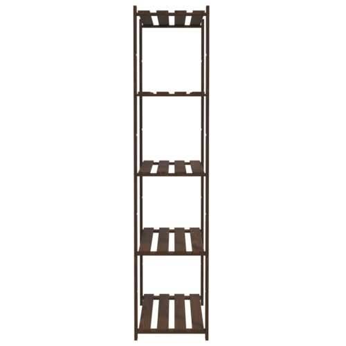 Stalak za pohranu 5 razina smeđi 80x38x170 cm masivna borovina - Smeđa 80 x 38 x 170 cm 1 Cijena