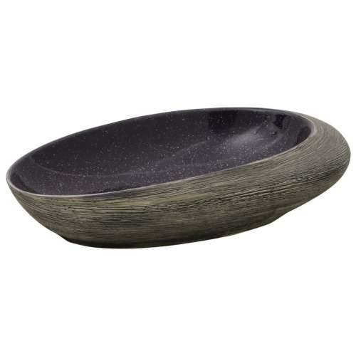 Nadgradni Lavabo - Umivaonik ljubičasto-siv ovalni 59x40x14 cm keramički - Ljubičasta 59 x 40 x 14 cm Cijena